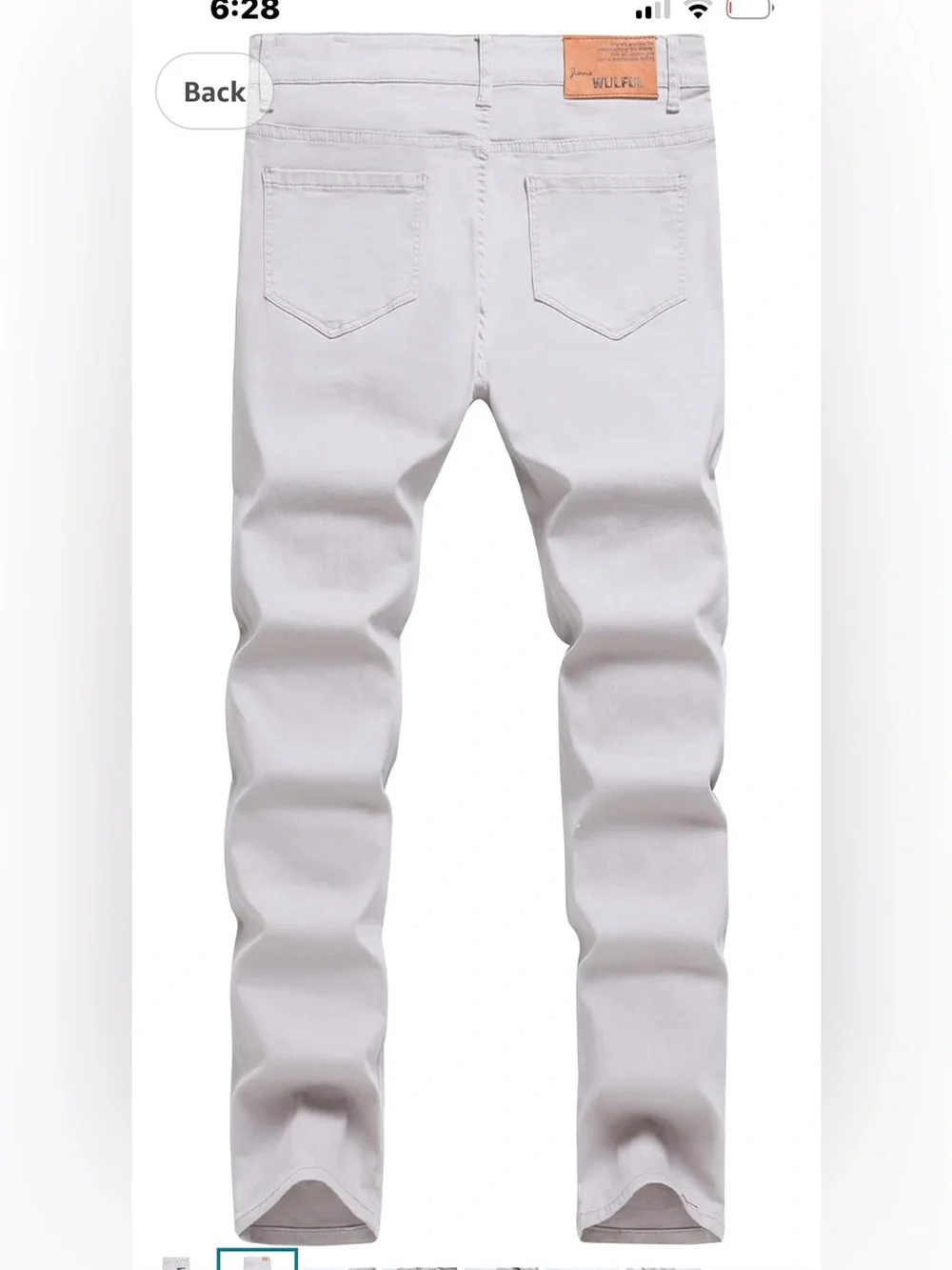 Men’s Grey Distressed Skinny Stretch Denim by WULFUL; Size 32 -NWT Discontinued!